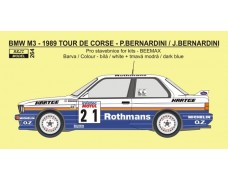 Decal – BMW M3 - Tour de Corse rallye 1989 - P.Bernardini / J.Bernardini